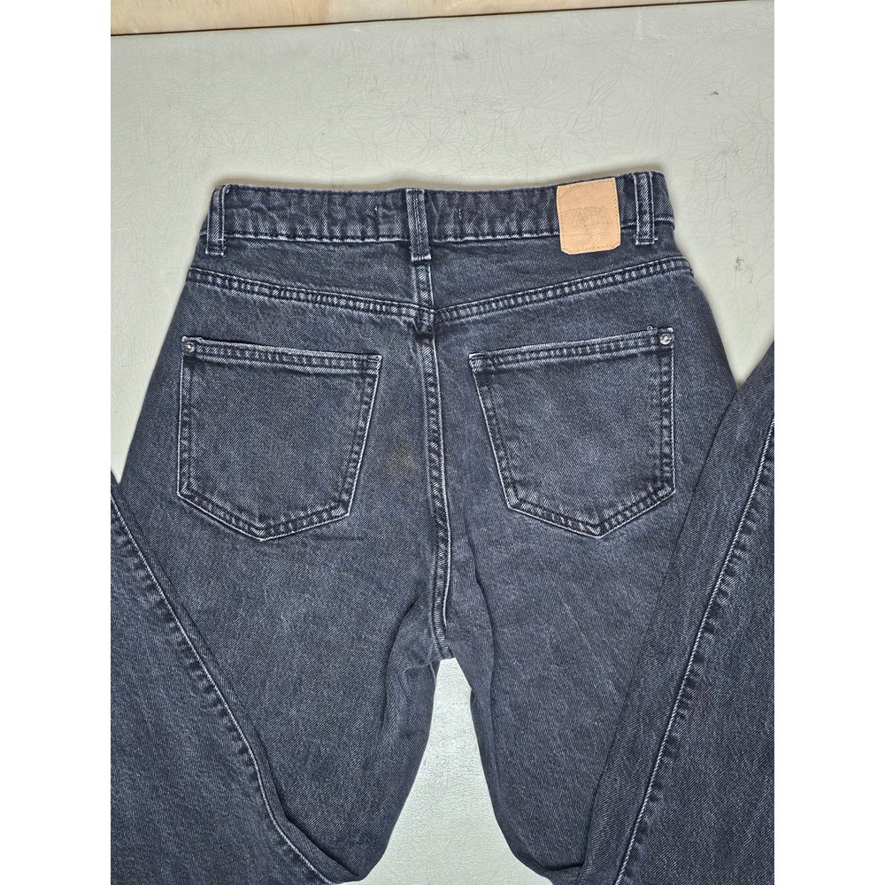 ZARA Womens High Waisted Mom‎ Jeans Faded Black Denim Size 6 EUR 38